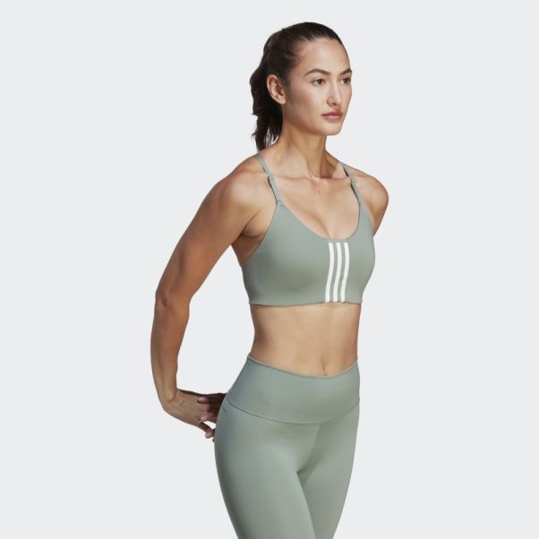Soutien-gorge à Maintien Léger Adidas Aeroimpact Training Blanc