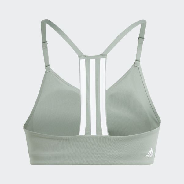 Soutien-gorge à Maintien Léger Adidas Aeroimpact Training Blanc