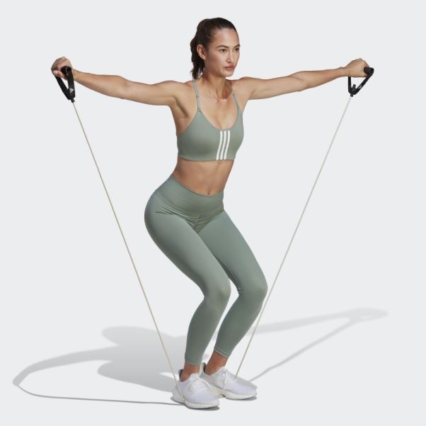 Soutien-gorge à Maintien Léger Adidas Aeroimpact Training Blanc