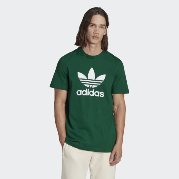 Tee Shirt Adicolor Classics Trèfle Vert Foncé Adidas
