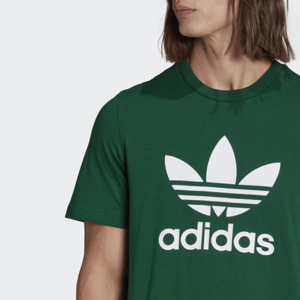 Tee Shirt Adicolor Classics Trèfle Vert Foncé Adidas