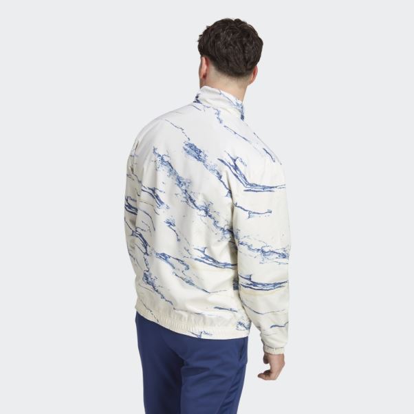 Veste Réversible Adidas Italy Anthem Bleue