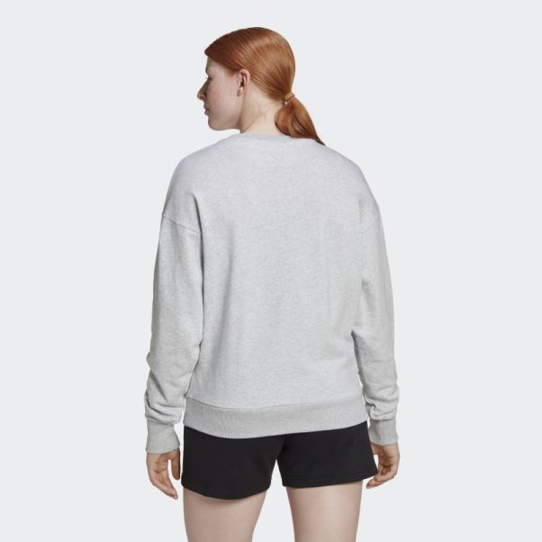Sweat Ample Studio Lounge Gris Clair Chiné Adidas