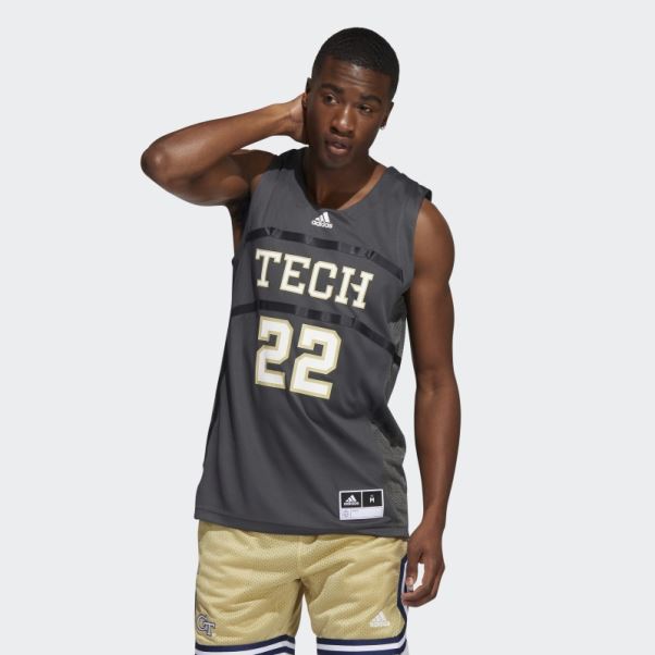 Maillot Swingman Gris Foncé Jaune Adidas