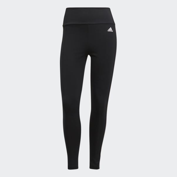 Adidas Designed To Move Legging Sport Taille Haute 3 Bandes 7/8 Noir