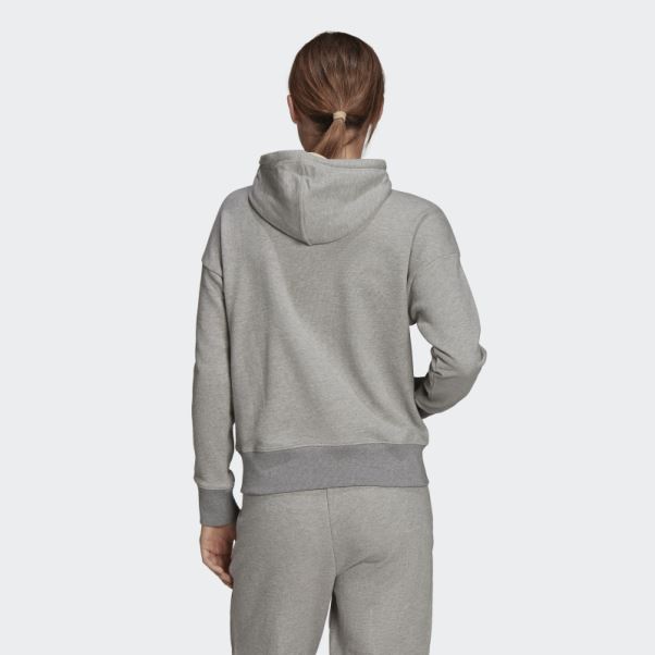 Sweat à Capuche Zippé Adidas Sportswear Stadium Gris Moyen