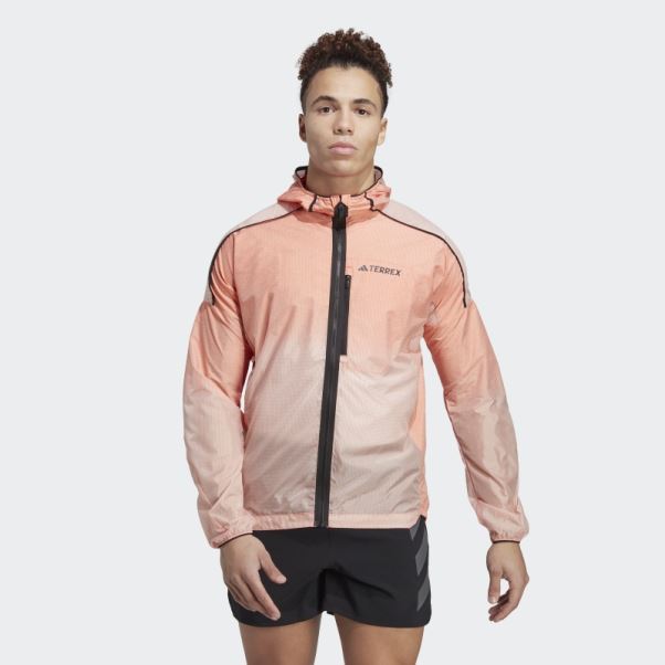 Coupe-vent Adidas Terrex Agravic Windweave Orange