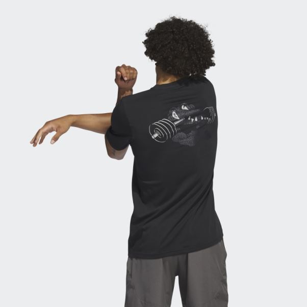 Adidas Aeroready Training Gator Graphique Manches Courtes T-shirt Noir