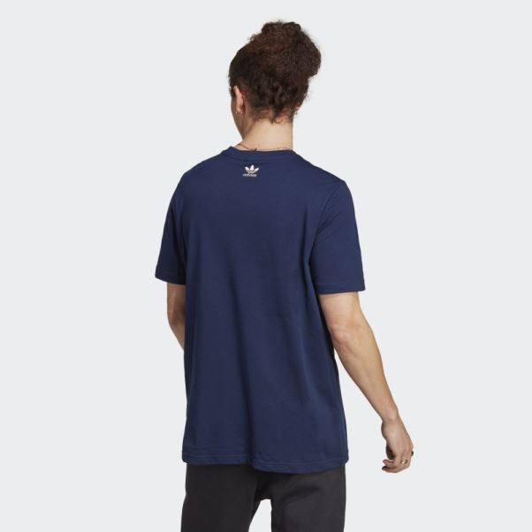 T-shirt D'archive Graphique Adidas Night Indigo