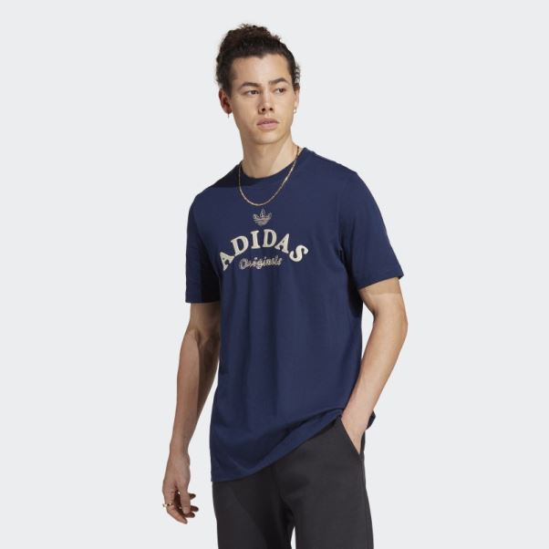 Adidas T-shirt Graphique Archive Indigo De Nuit