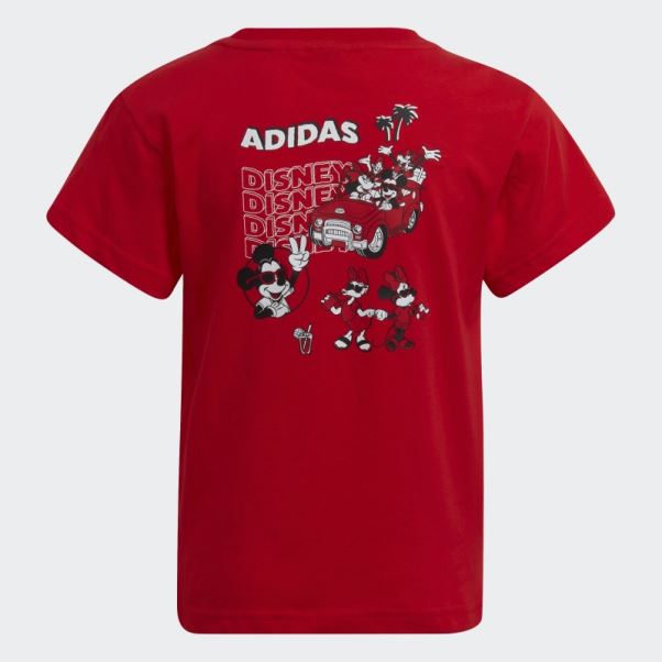 Tee Shirt Disney Mickey Et Ses Amis Rouge Adidas