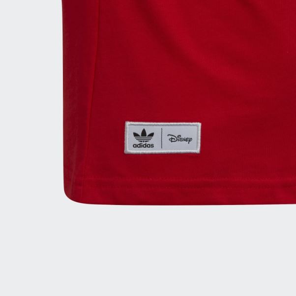 Tee Shirt Disney Mickey Et Ses Amis Rouge Adidas