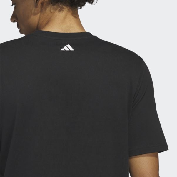 T-shirt Graphique Adidas Lil' Stripe Basketball Noir