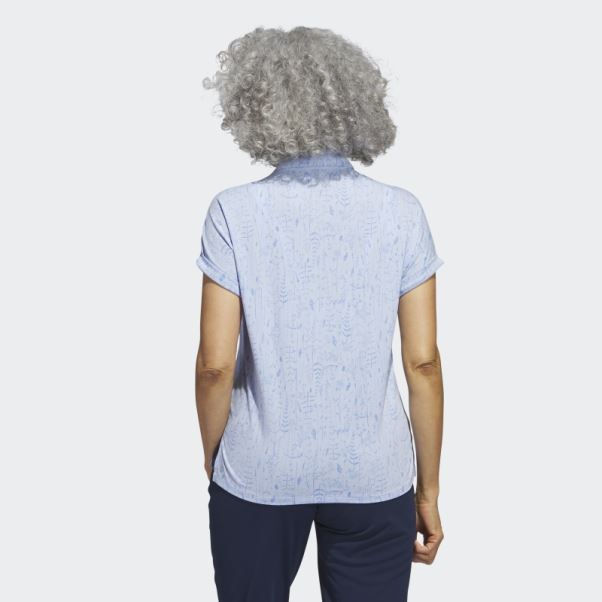 Polo De Golf Imprimé Bleu Adidas Dawn Go-to