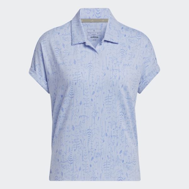 Polo De Golf Imprimé Bleu Adidas Dawn Go-to