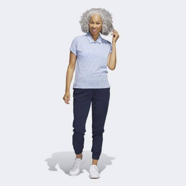 Polo De Golf Imprimé Bleu Adidas Dawn Go-to