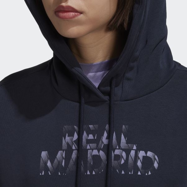 Sweat à Capuche Adidas Real Madrid Bleu Nuit