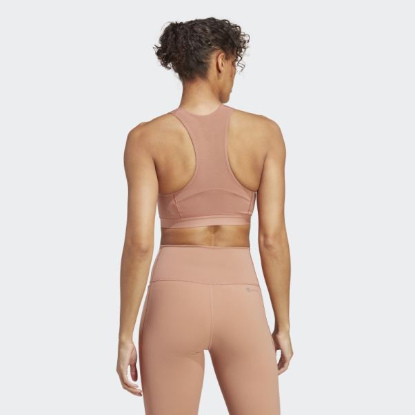 Brassière à Maintien Moyen Adidas Powerimpact Luxe Training Terre Battue