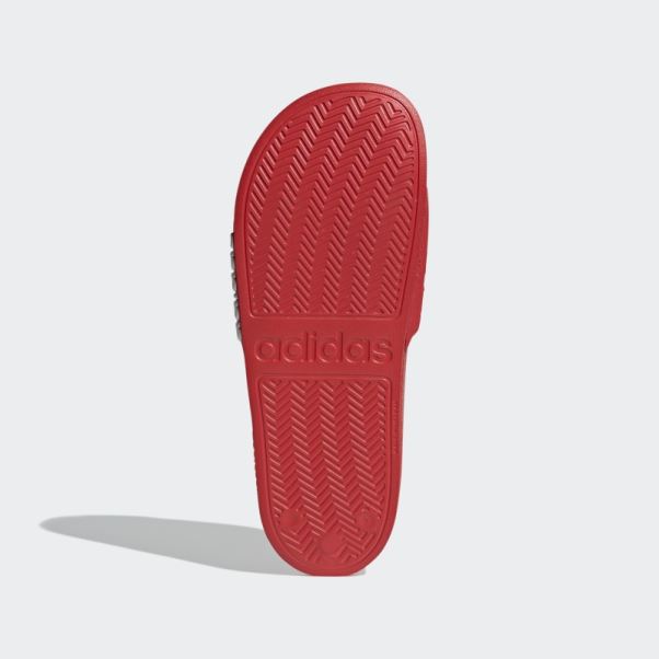 Claquettes De Douche Adidas Adilette Rouges