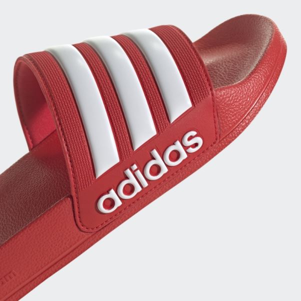 Claquettes De Douche Adidas Adilette Rouges