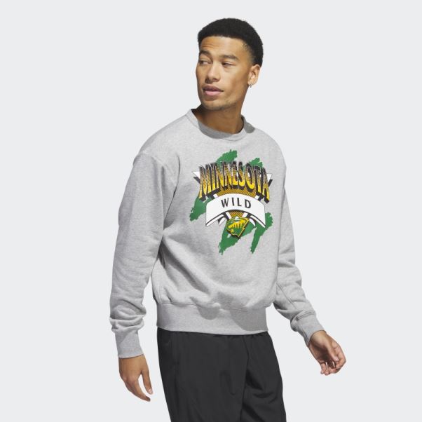 Sweat Gris Moyen Wild Vintage Crew Adidas