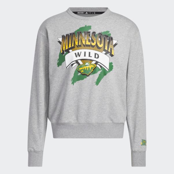Sweat Gris Moyen Wild Vintage Crew Adidas