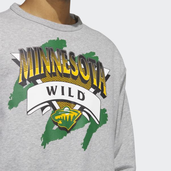 Sweat Gris Moyen Wild Vintage Crew Adidas