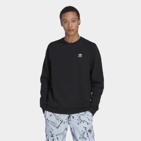 Sweat Ras Du Cou Trefoil Essentials Adidas Noir