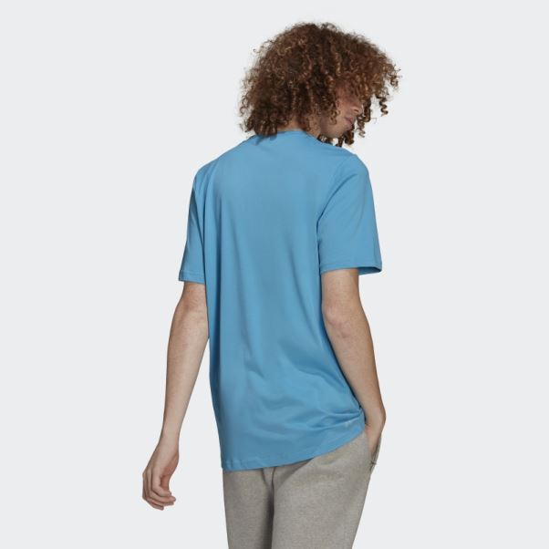 T-shirt Adidas Trèfle Application Sky Rush