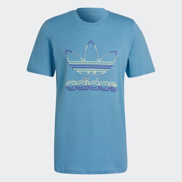 T-shirt Adidas Trèfle Application Sky Rush