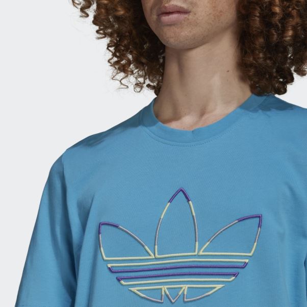 T-shirt Adidas Trèfle Application Sky Rush