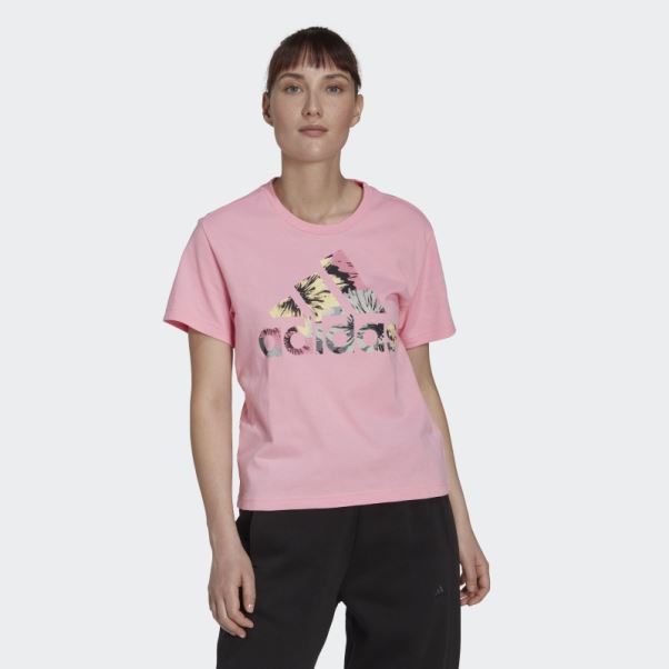 Adidas T-shirt Regular Imprimé Rose