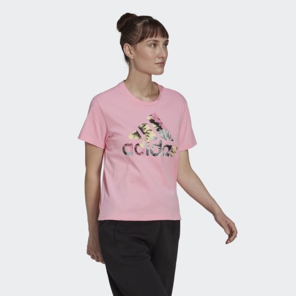 Adidas T-shirt Regular Imprimé Rose