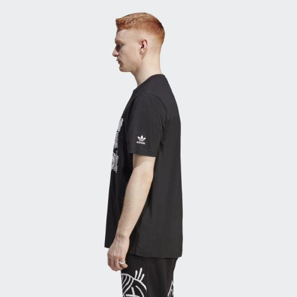 T-shirt Noir Graphique Hack The Elite Adidas