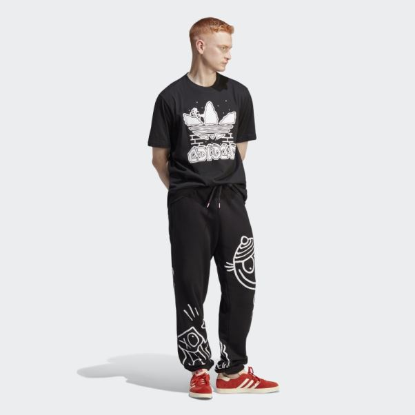 T-shirt Noir Graphique Hack The Elite Adidas