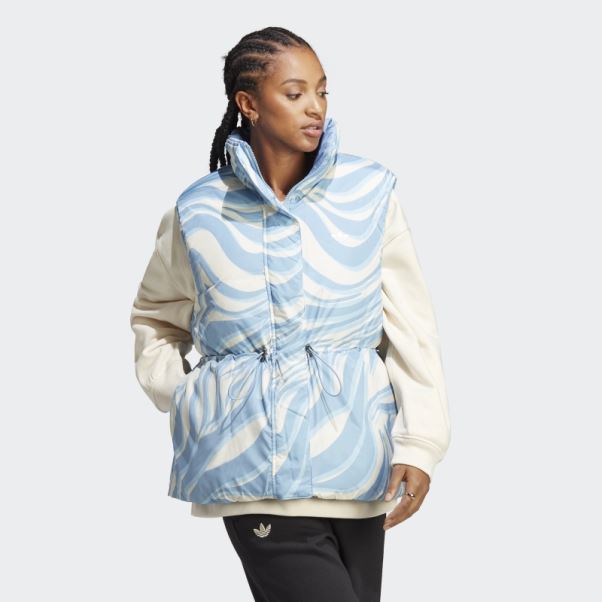Gilet Réversible à Imprimé Animal Abstrait Ambient Sky Adidas