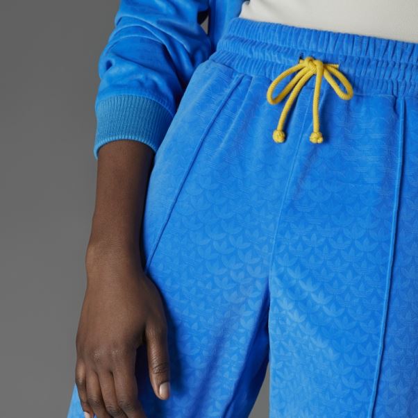 Oiseau Bleu Pantalon Adidas Adicolor Heritage Now Velours