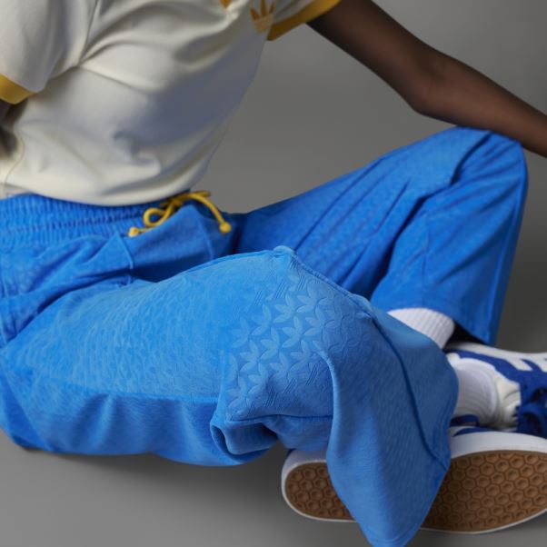 Oiseau Bleu Pantalon Adidas Adicolor Heritage Now Velours