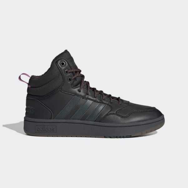 Adidas Hoops 3.0 Mid Lifestyle Basket Classique Doublure En Fourrure Chaussures D'hiver