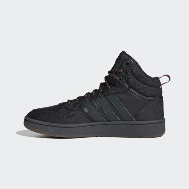 Adidas Hoops 3.0 Mid Lifestyle Basket Classique Doublure En Fourrure Chaussures D'hiver
