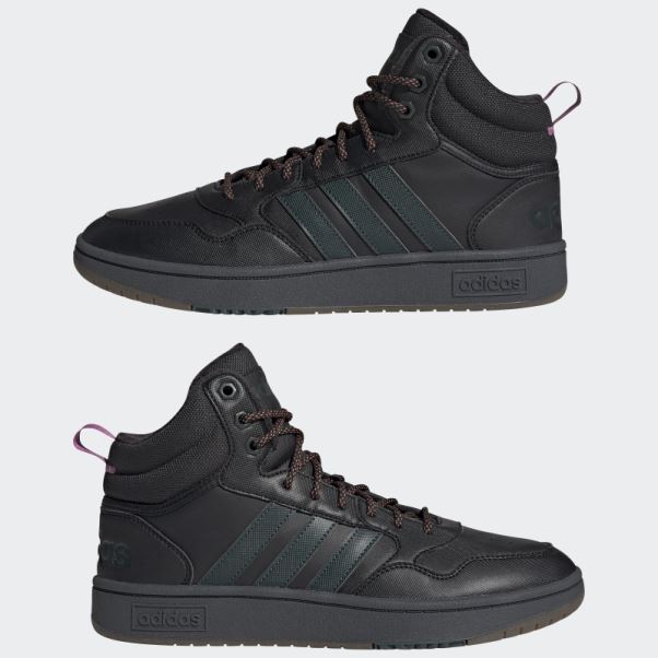 Adidas Hoops 3.0 Mid Lifestyle Basket Classique Doublure En Fourrure Chaussures D'hiver