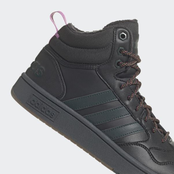 Adidas Hoops 3.0 Mid Lifestyle Basket Classique Doublure En Fourrure Chaussures D'hiver