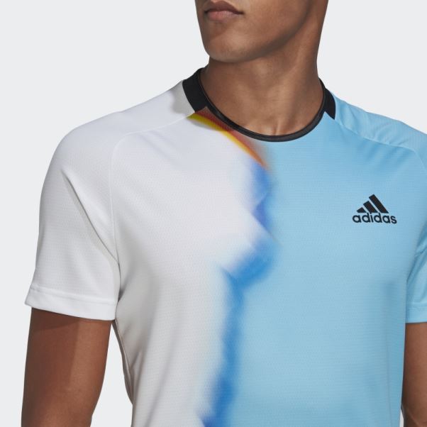 Tee Shirt Tennis Adidas Blanc