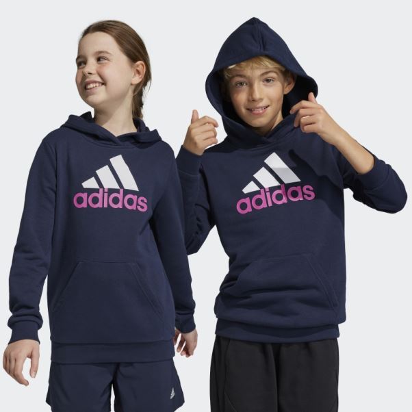 Sweat à Capuche En Coton à Gros Logo Essentials Bicolore Adidas Ink