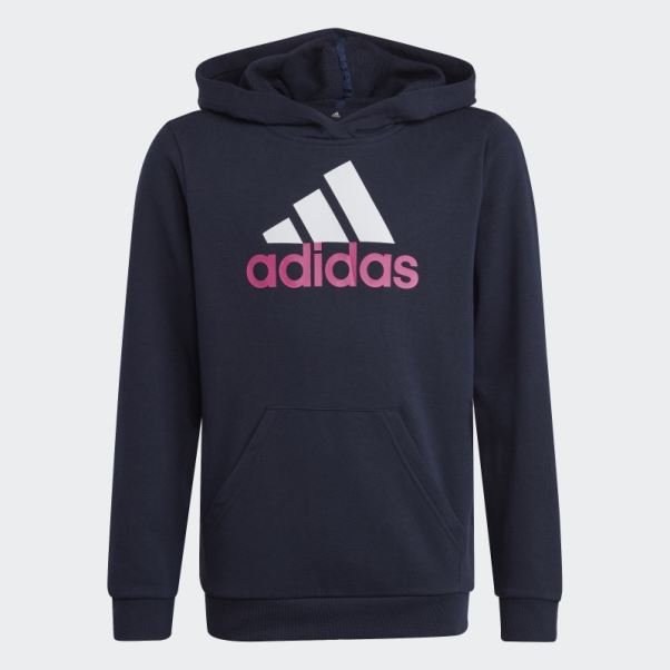 Sweat à Capuche En Coton à Gros Logo Essentials Bicolore Adidas Ink