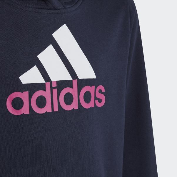 Sweat à Capuche En Coton à Gros Logo Essentials Bicolore Adidas Ink
