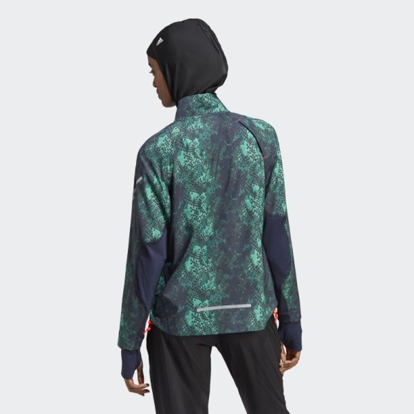 Adidas Veste De Course Rapide Iteration Vert