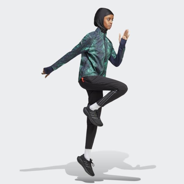Adidas Veste De Course Rapide Iteration Vert