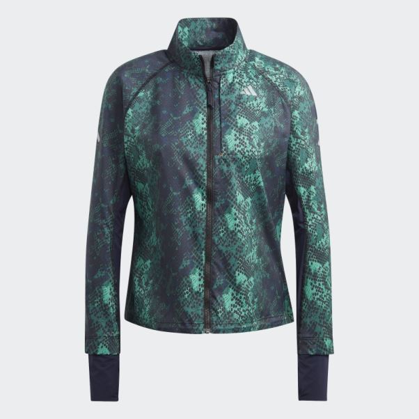 Adidas Veste De Course Rapide Iteration Vert