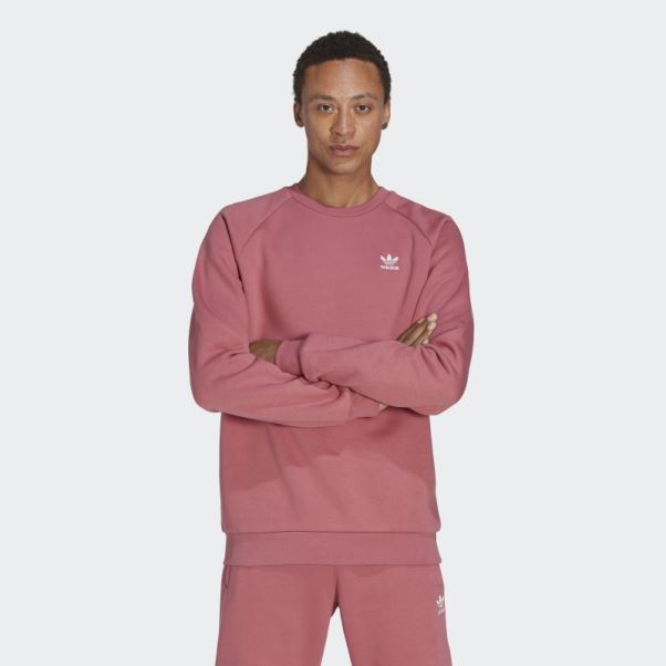 Sweat Ras Du Cou Adidas Trèfle Essentials Rose